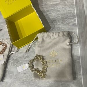 Kendra Scott Silver and Gold Chain Bracelet